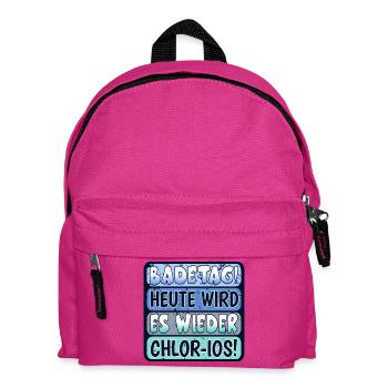 BADEMEISTER SCHWIMMMEISTERIN - SCHWIMMBAD CHLOR - Kinder Rucksack - Fuchsia - Vorne