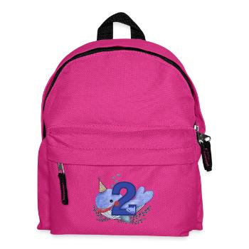 Deuxième anniversaire Joyeux anniversaire Petite baleine - Sac à dos Enfant - fuchsia - Devant