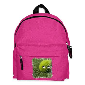 Funny green grass ball - Kids' Backpack - fuchsia - Front