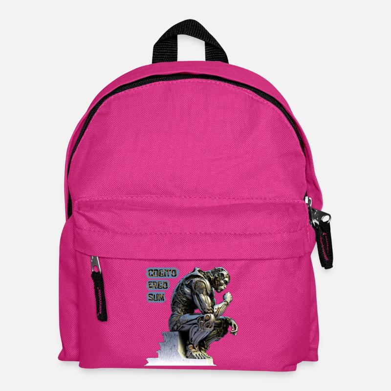 Cogito 02 - Cyborg Thinker Cogito Ergo Sum - Kids' Backpack - fuchsia