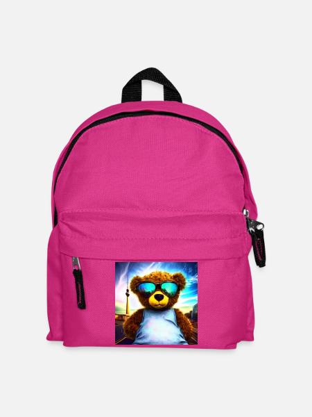 Teddy in Berlin I - Kinder Rucksack - Fuchsia