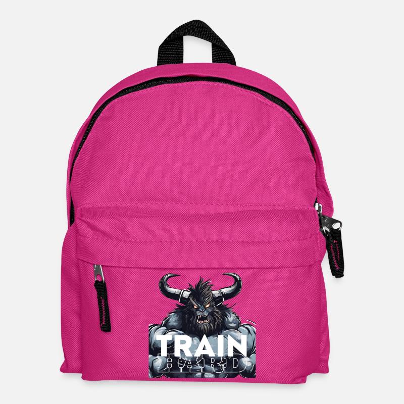 Train Hard Beast - Kinder Rucksack - Fuchsia