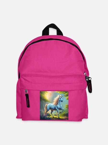 Einhorn im Wald - Kinder Rucksack - Fuchsia