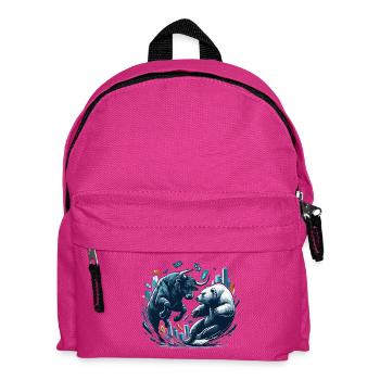 Finance Taureau Bear Fight Wall Street cadeau - Sac à dos Enfant - fuchsia - Devant