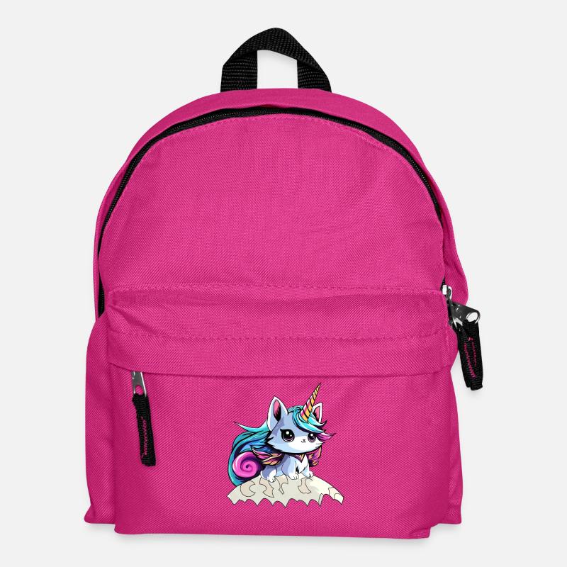 Fee Einhorn Katze - Kinder Rucksack - Fuchsia