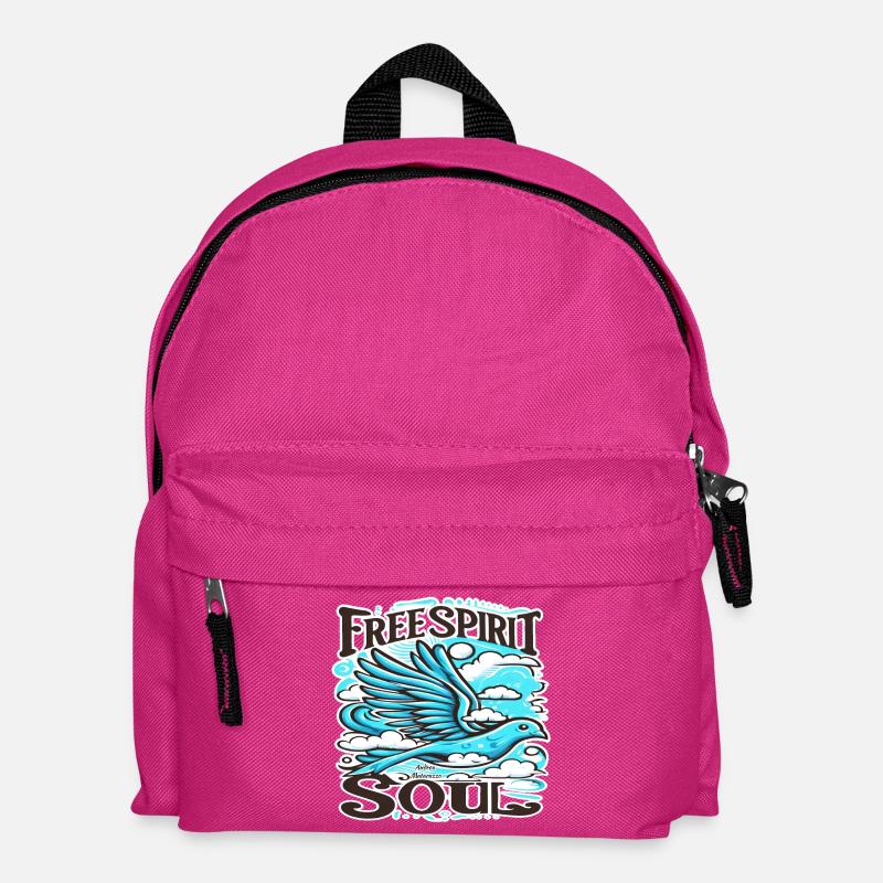 Erstaunlicher Himmelsvogel mit freiem Geist und Seele - Kinder Rucksack - Fuchsia