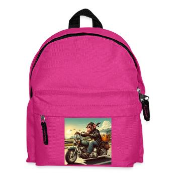 Singe à moto - Sac à dos Enfant - fuchsia - Devant