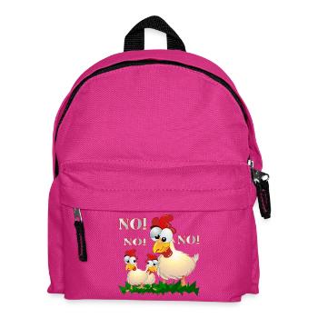 LUSTIGER HÜHNER-COMIC - NEIN - Kinder Rucksack - Fuchsia - Vorne