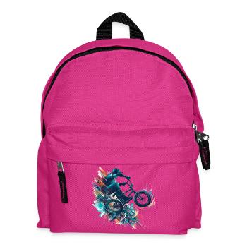 BMX Bike Fahrrad Trick Bunny-Hop Geschenk - Kinder Rucksack - Fuchsia - Vorne