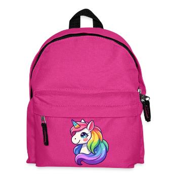 Radiant Rainbow Unicorn: Die mythische Stute - Kinder Rucksack - Fuchsia - Vorne