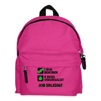 Open Source Bugfixing Bugs Developer Programmier - Kinder Rucksack - Fuchsia - Vorne