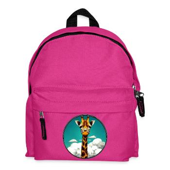 Giraffe - Kinder Rucksack - Fuchsia - Vorne