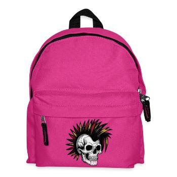 Irokese Deutschland Punker Fussballfan Skull - Kinder Rucksack - Fuchsia - Vorne