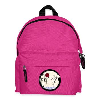 Japanese crane - Kids' Backpack - fuchsia - Front
