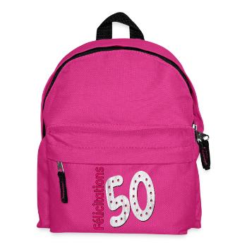 Félicitations 50ème anniversaire - Sac à dos Enfant - fuchsia - Devant