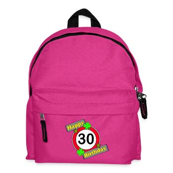 30. Geburtstag: Glücksgrün Jubiläumsdesign - Kinder Rucksack - Fuchsia - Vorne