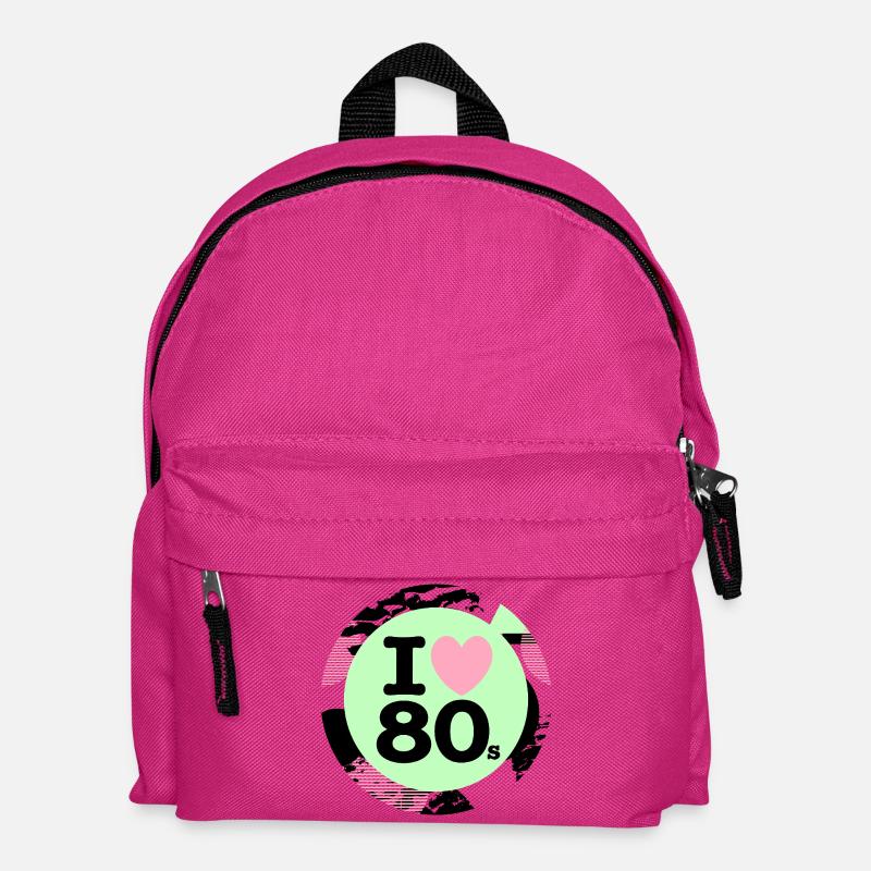  I ♥ 80s – Neon Retro Vibes - Kinder Rucksack - Fuchsia