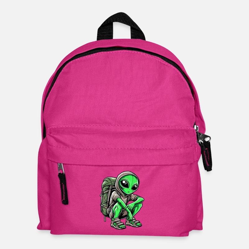 Alien Backpacker Design - Kids' Backpack - fuchsia