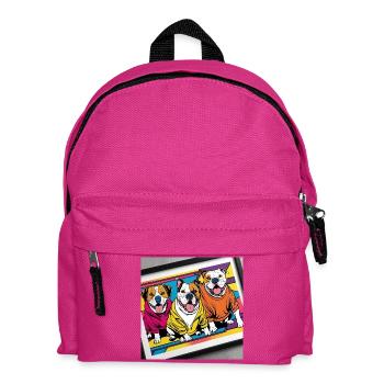 Funny Dogs - Kinder Rucksack - Fuchsia - Vorne