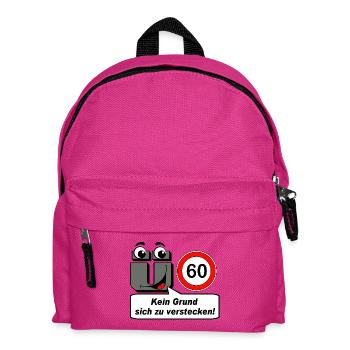 60th birthday, no reason to hide - Kids' Backpack - fuchsia - Front
