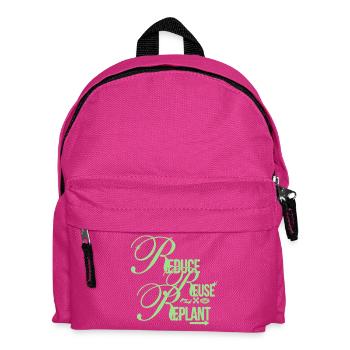 Eco Message – Reduce Reuse Replant - Kids' Backpack - fuchsia - Front