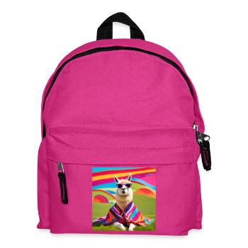 Llama, Alpaca, Llama Humor - Kids' Backpack - fuchsia - Front