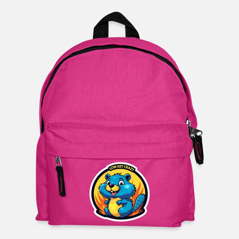 Low Key Crazy Bieber - Kids' Backpack - fuchsia