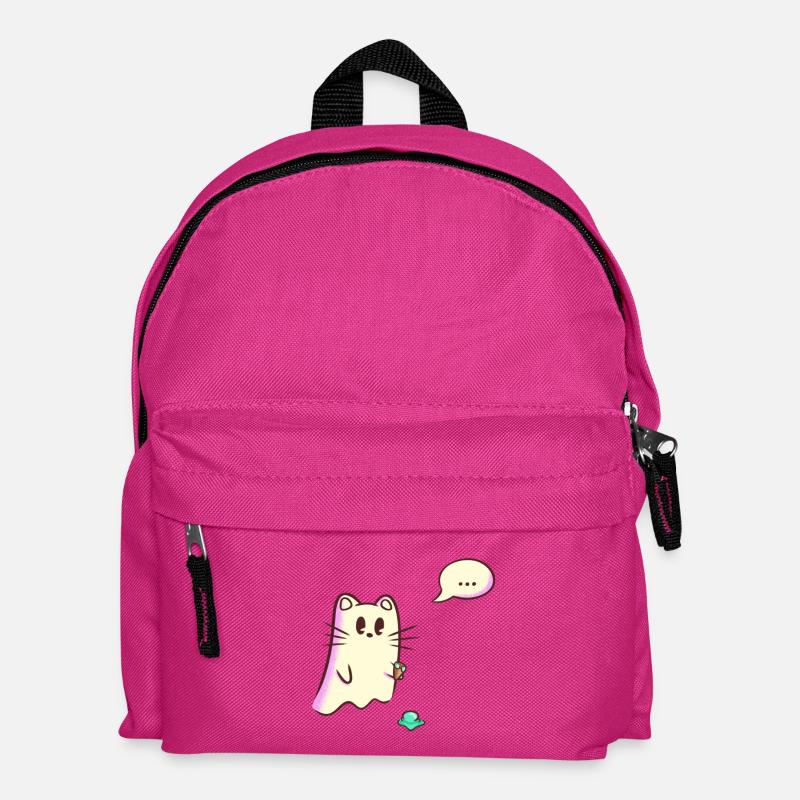 Ghost Cat Drops - Oops - Kids' Backpack - fuchsia