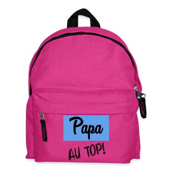 DAD. FATHER'S DAY. HAPPY FATHER'S DAY. HAPPY BIRTHDAY. - Kids' Backpack - fuchsia - Front