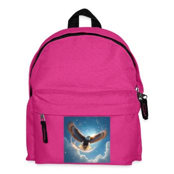 Power Animal Eagle in the Sky - Kids' Backpack - fuchsia - Front
