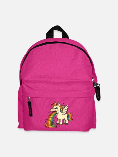 Regenbogeneinhorn - Kinder Rucksack - Fuchsia