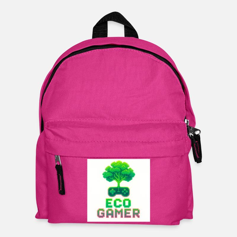 Eco Player Pixel Art - Kinder Rucksack - Fuchsia