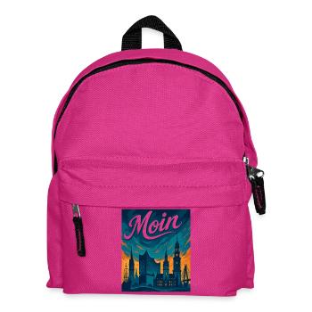 Hambourg Moin City Silhouette Maritime Cadeau - Sac à dos Enfant - fuchsia - Devant