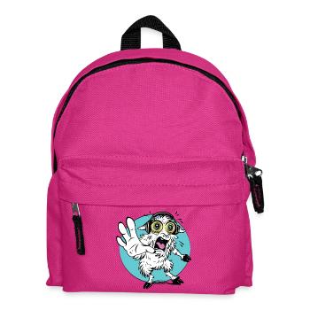 Shocked Sheep Cartoon Tee - Kids' Backpack - fuchsia - Front