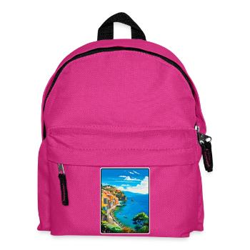 Sorrento, Italie, affiche de voyage vintage Cityscape WPA - Sac à dos Enfant - fuchsia - Devant