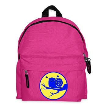 Snail Tree Branch Night Moon Round Sweet Happy - Kids' Backpack - fuchsia - Front