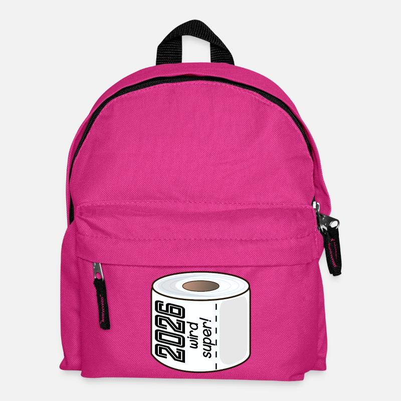 KLOPAPIER TOILETTENPAPIER 2026 SPRÜCHE - Kinder Rucksack - Fuchsia