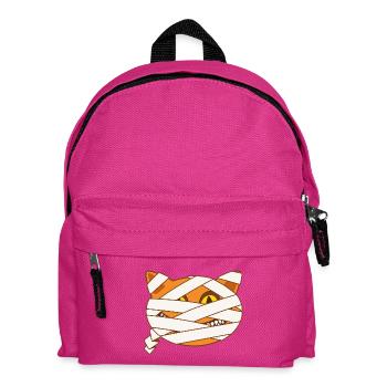 Chat Momie Halloween dessin BD Drôle et Effrayant - Sac à dos Enfant - fuchsia - Devant