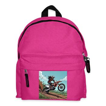 Piste d’adrénaline de motocross - Sac à dos Enfant - fuchsia - Devant