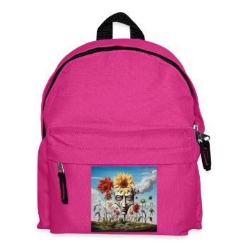 Surreal Sun Head Face - Kids' Backpack - fuchsia - Front