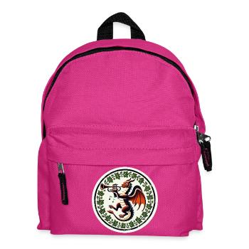 Trumpet Dragon in Ivy Wreath - Kids' Backpack - fuchsia - Front