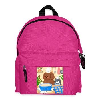 Illustration de boulanger mignon - Sac à dos Enfant - fuchsia - Devant