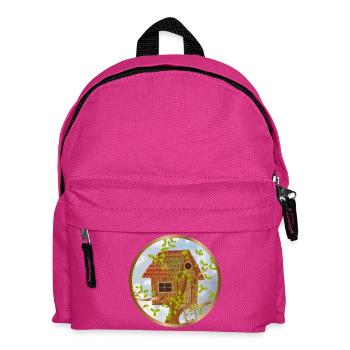 Gemütliches Baumhaus in der Baumkrone - Kinder Rucksack - Fuchsia - Vorne