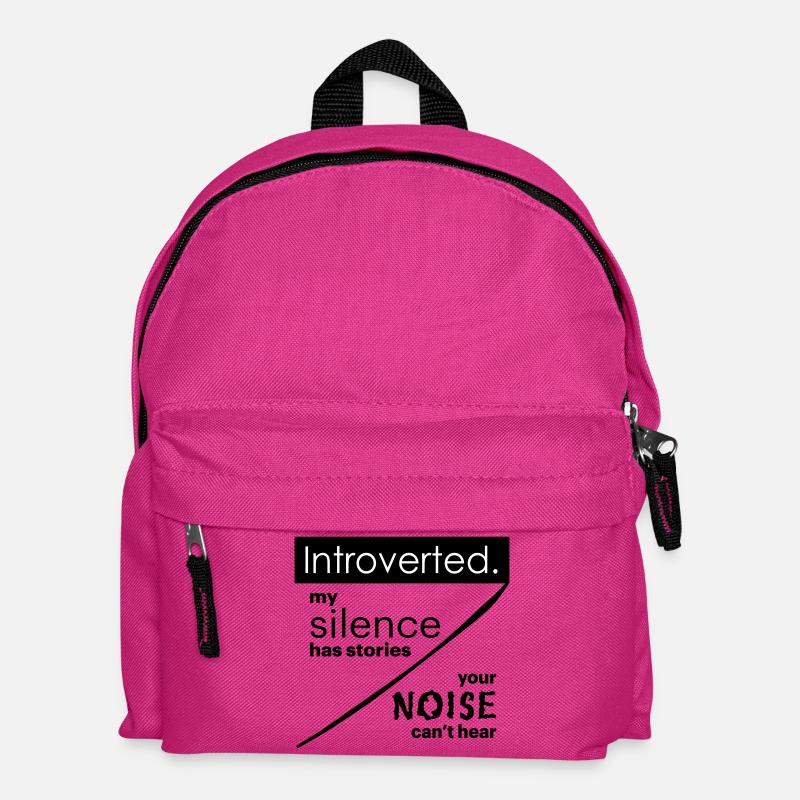 Introverted. Silence – noise. - Kids' Backpack - fuchsia