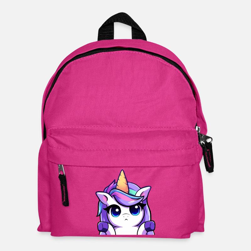 Lya Einhorn Schulterzuckend - Kinder Rucksack - Fuchsia