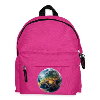 Conception du globe : paysage Europe-Asie - Sac à dos Enfant - fuchsia - Devant