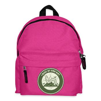 Worm compost: Independent soil - Kids' Backpack - fuchsia - Front