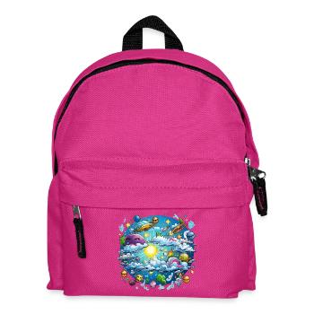 Monde Fantastique du Cosmos des Nuages - Sac à dos Enfant - fuchsia - Devant