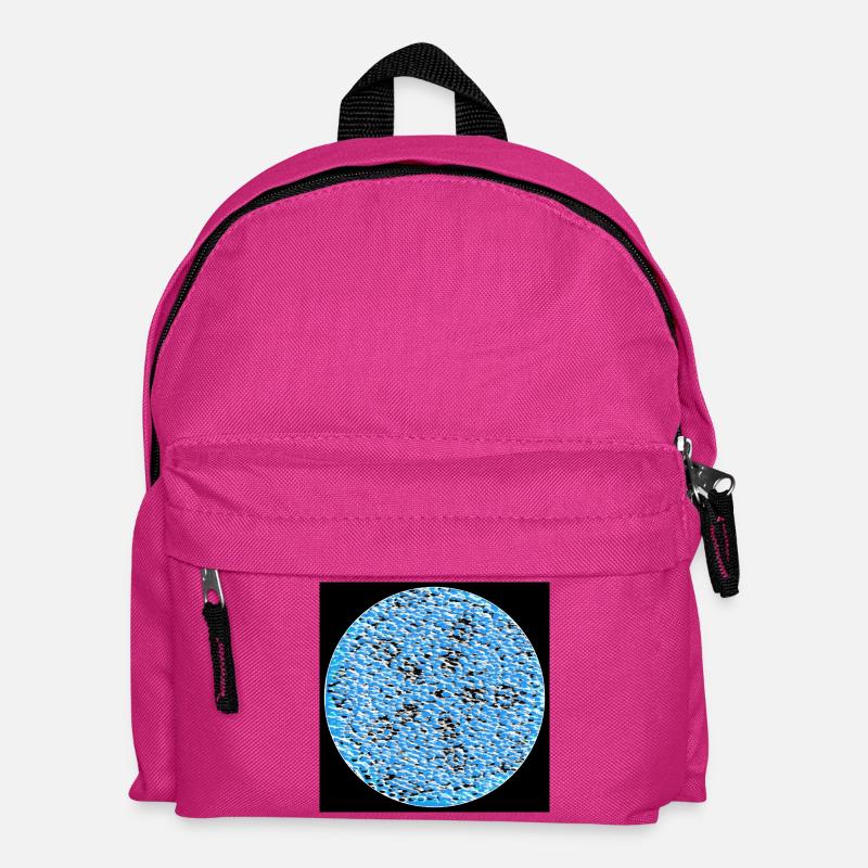 Blauer Kieselmosaikkreis - Kinder Rucksack - Fuchsia