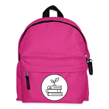 Pile de livres minimaliste avec lecture chaleureuse pour les plantes - Sac à dos Enfant - fuchsia - Devant